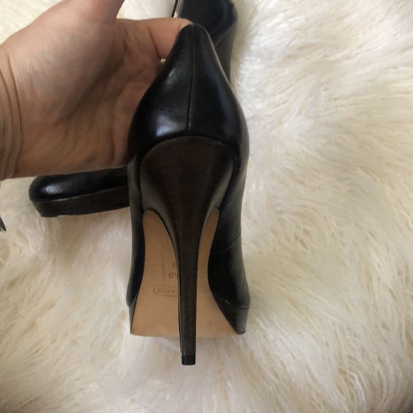 COACH Nappa Leather Buffy Black Heels - Picture 4 of 16